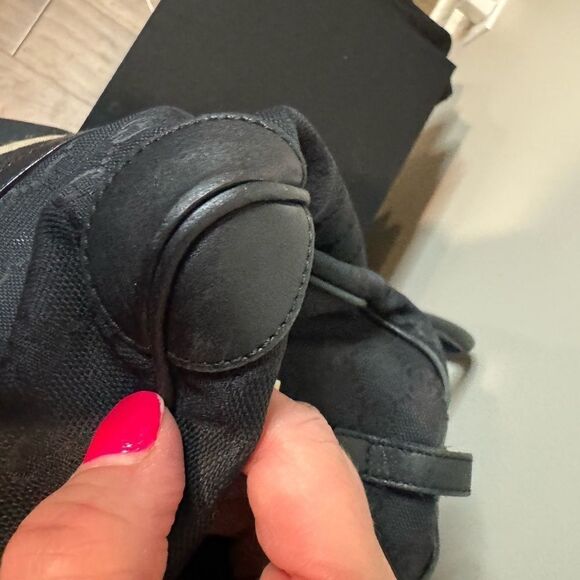 Gucci GG Canvas Sherry Line Boston Black Bag - Picture 5 of 9